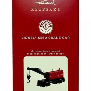 2020 Hallmark Ornament LIONEL 6560 CRANE CAR Rare  NEW